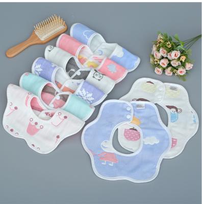 China Raytop Washable High Quality Baby Burp Cloths Baby Drool Bibs Cute Animal Pattern Cotton Bibs Infant Saliva Towel Soft Newborn Burp for sale