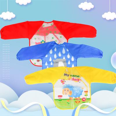 China Anti-Dress Washable Kids Raytop Children's Painting Baby Clothes Clothing Fitted Dinner Meal Bib Wrapped Apron for sale