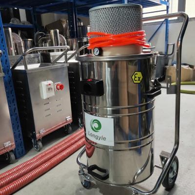 China P160 60L Wet Dry Dust Food Industry Explosive Proof Pneumatic Industrial Vacuum Cleaner With HEPA Filter for sale