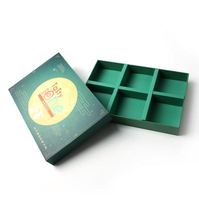 China Recyclable Luxury Design Paper Box Lid And Case Box With Insert For Mooncakes for sale