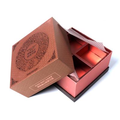 China Custom Made Hot Sales Card Fancy Art Paper Box Custom Luxury Rigid Moon Cake Packaging Boxes Gift Box With Logo for sale