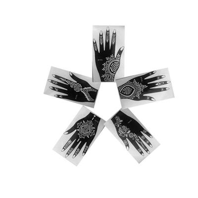 China Temporary Custom Design Black Body Art Hand Tattoo Henna Stencil Stickers for sale