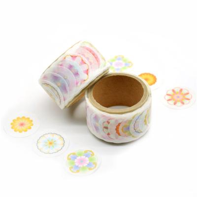 China Waterproof Custom Sticker Maker Vintage Printing Set Roll Printed Washi Tape Stickers for sale