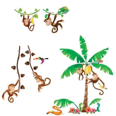 China Custom Water Based Glue Kids Room Tree PVC Vinyl Wall Decals/Hot Melt Glue/Removable Glue for sale