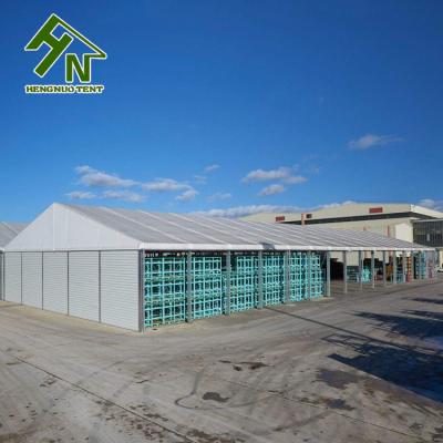 China UV Resistance Logistics Warehouse Tent / Large View Waterproof / Fireproof Aluminum Sandwich Panel Solid Wall for sale