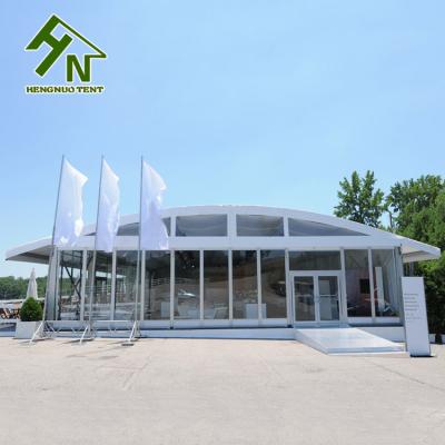 China 150 People Wedding Arcum Tent Aluminum Structure Luxury Outdoor 150 People Wedding Arcum Tent With Glass Wall for sale