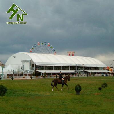 China Flame Redartant/UV-resistant/Water Make Big Size Curve Roof Large Outdoor Riding Tent For Heavy Duty Horse Training for sale