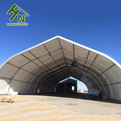 China Huge Hanger Aluminum Curved Tent Structure Strong Durable Outdoor Shelter Curved Tent for sale