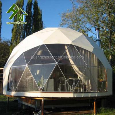 China Flame Redartant/UV-resistant/Water proof 8m high quality steel dome structure luxury hotel tent with decoration for resort resistant for sale