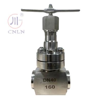 China Manual Socket Welding Cryogenic Globe Valve Short Stem For Cryogenic Tank DN40 for sale