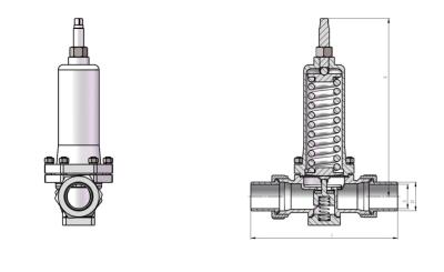 China PN25 Cryogenic Control Valve Pressure Regulator Large Flow  -196~+80 ℃ For LNG LOX LIN for sale