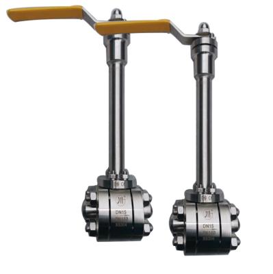 China Manual Butt Welding Long Stem SS304 Or SS316 Customize Pressure Cryogenic Ball Valve for sale