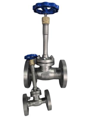 China DN15 Flange Connection LNG Cryogenic Globe Valve For LOX/LN2/LAR/LCO2 -196~+80℃ for sale