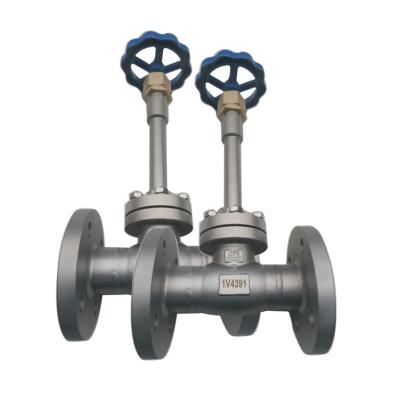 China Extended Stem Cryogenic Flange Globe Valve With Wheel Handle for sale