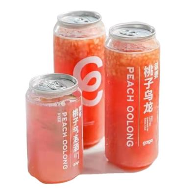 China Transparent Cup Food Grade 250Ml 330ML 350ML 400ML 500ML 650ML PET Milk Tea Coffee Pull Ring Cap Beverage Pop Can Easy Open End for sale