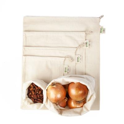 China Eco Friendly Grocery Bag Cotton Free Shipping Plastic Reusable Produce Bags Folding Organic White Muslin for sale