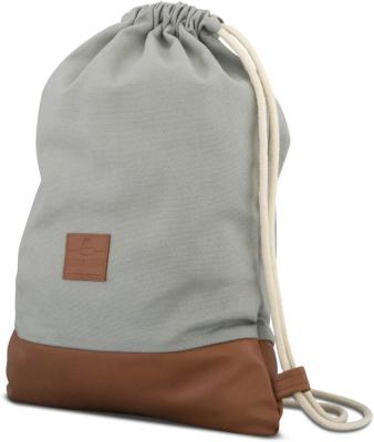 China Wholesale Cheap Empty Travel Bag Cotton Canvas Round Drawstring Backpack Bag for sale