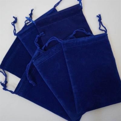 China Security Gift Velvet Cotton Pouch For Jewelry Packaging Bag With Ribbon And Foil Logo for sale