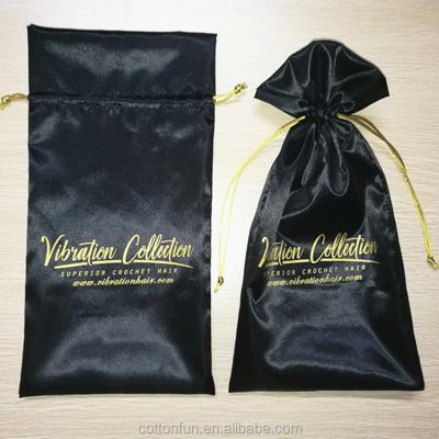 China Custom Logo 20x25cm Shoe Security Dustproof Gift Large Pouches Drawstring Satin Packaging Bags for sale