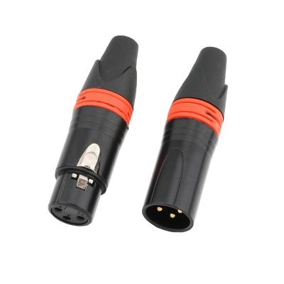 China Ccar Custom 2 Gold Plated 3 Pin XLR Connectors Jack Female Plug Audio Video Female Connectors Used In Audio Video for sale