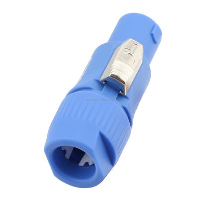 China Beam Lights Black Blue Speaker Adapter Connector Audio Video Cable Connector Nickel Plated Copper Plated Pins Waterproof 4 Pin Speakon Plug for sale