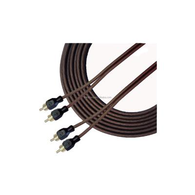 China Car OEM Cabo Bare Copper Gold Plated 2RCA Pure Audio High End Quality 2 RCA High Fidelity Copper Kabel AV Copper Cable AV Cavo Fidelity for sale