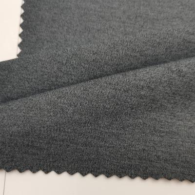 China Stretch Make To Order High Stretch Gray Heather Fabric Recycle Polyester Fabric For Yoga for sale