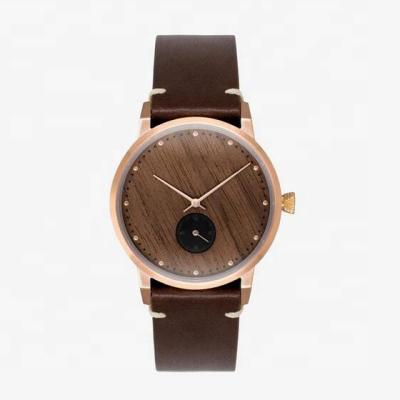 China Fashion Water Resistant Watches Japan Luxury Quartz Hour Men's Stainless Steel Wrist Watch Brand Wooden Face Relogio for sale