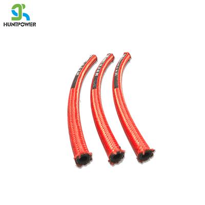 China Petroleum Base Hydraulic Fluids Textile Braided Hydraulic Fuel Line Hose R5 for sale