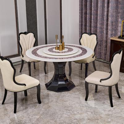 China Wood Classic Dining Set Hot Sale Antique Wood Dining Table Dinners Table With Rotating Center for sale