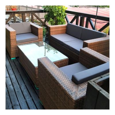 China Contemporary Outdoor Sofa Furniture Rattan Garden Sofa 1 2 3 Seat Bed Poolside Furniture Lying Lounge for sale