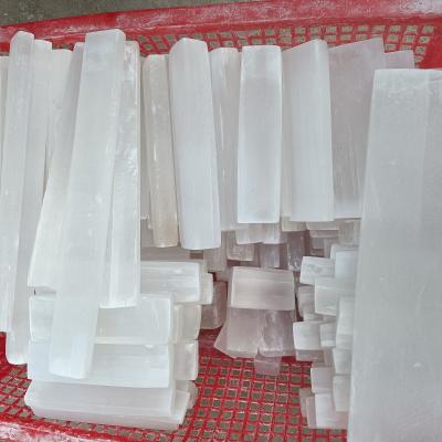 China China Wholesale Natural Gypsum Selenite With Play Healing Purification Degaussing Pieces for sale