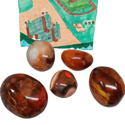 China Wholesale China Raw Ore Natural Crystal Red Agate To Play With Large Grain Gravel Ornaments Grinding Crystal Stone Crafts for sale