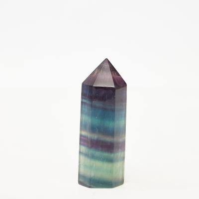 China China Hot Sale High Quality Crystal Colored Fluorite Dots Magic Wand Crystal Tower Healing For Decoration for sale