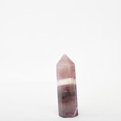 China China Crystal Opens Natural Crystal Stones 0.12kg Color Colored Fluorite Pillars for sale