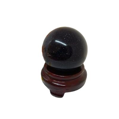 China China factory direct blue stone ball sand crystal ball home office ornaments raw stone grinding crafts for sale