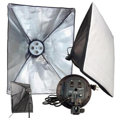 China Photography Equipment E27 Four Lamp Live Stand 5070 Four Anchor Box Photo Supplement Light Soft Beauty Ceiling Light Studio Set F4108 for sale