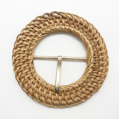 China Hand knitting classic metal rattan buckle shape for lady's belt or dress from china factory for sale