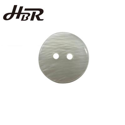 China Shell Buttons Eco-Friendly Natural Sustainable Double-Plate Shape 2-Hole White River Pearl for sale