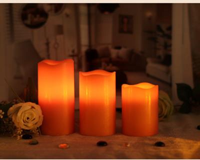 China Battery operated led pillar candles/flameless wax led candle,wedding craft candle for sale