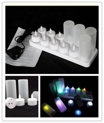 China Rechargeable LED tea light /12pcs/set rechargeable LED tealight candle for sale