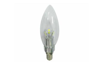 China 3W 360 Degree E14 Led Candle Bulb Light With Clear Cover 2700k In Hotel for sale