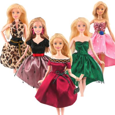 China stuffed & Fashionable Toy Promotional 11 Inch Doll Dress Up Clothes 30cm Plush Doll Dress Up For barbie dolls for sale