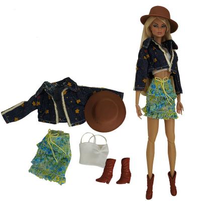 China Toy Fashion Mix Style Sweet Barbi 1/6 Doll Accessory 12 Inch Girl Doll Equipment Clothes Set (one set=5 items) for sale