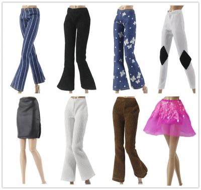 China Soft Style 30cm-1/6 Scale Doll Clothes Pants Jeans Skirts Toy Wholesale Factory Price Mix Spats For 11-12 Inch Dolls for sale