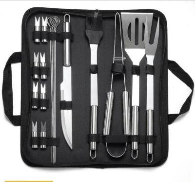 China Easily Cleaned Stainless Steel Kit BBQ Grill Accessories Grilling Tool Kit In Bag for sale