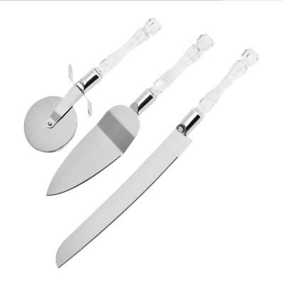 China Stainless Steel Pizza Tool Kit Pizza Wheel Cutter Bread Knife Viable Pizza Turner Shovel Baking Pastry Tools for sale