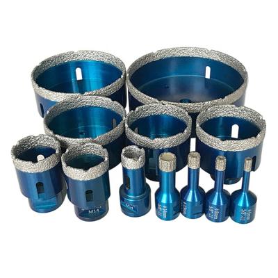 China Wet/Dry Drilling On Porcelain Tiles Vacuum Welded M14 Diamond Hole Saw Diamond Core Drill Bit 6mm 18mm 20mm 60mm 150mm for sale