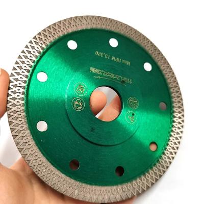 China Cutting Effect 125 Mm Super Thin Sintered Hot Pressed Turbo Diamond Fast Cutting Saw Blade For Porcelain Tile for sale