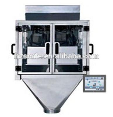 China Automatic Food Weigher 2 Head Linear Weigher 2 Bucket CE Approval For Cereal Pellet , Grains Packing for sale